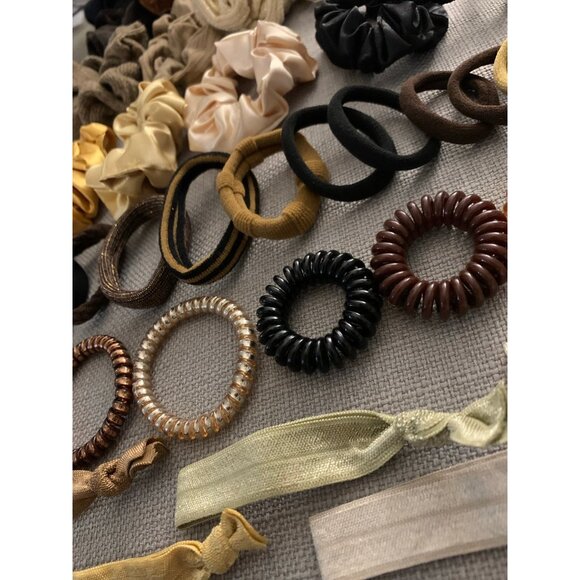 Hair Scrunchie Tie Neutral Color Assorted Bundle Set of 50 - Picture 11 of 11